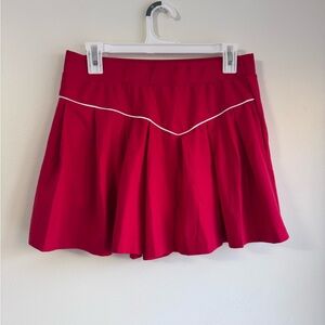 SHEIN Vibrant Super Hero Red Skater Skirt